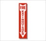 4"x18" Self-Adhesive Fire Extinguisher Sign